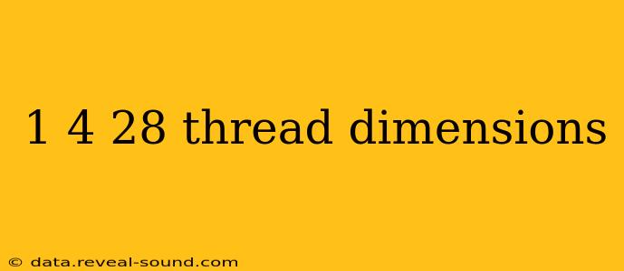 1 4 28 thread dimensions