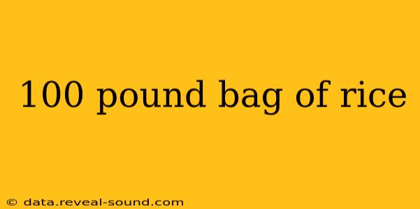 100 pound bag of rice