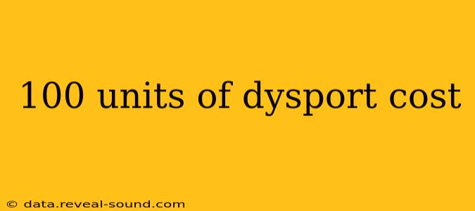 100 units of dysport cost