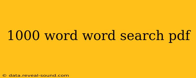 1000 word word search pdf