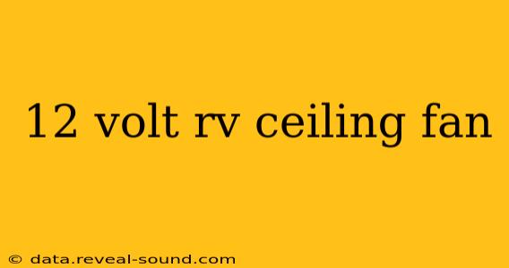 12 volt rv ceiling fan
