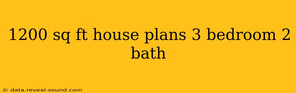 1200 sq ft house plans 3 bedroom 2 bath