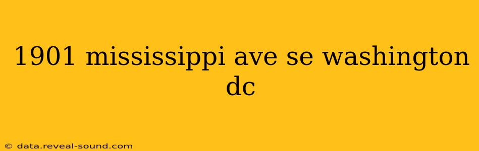 1901 mississippi ave se washington dc