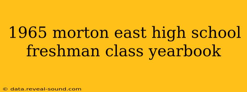 1965 morton east high school freshman class yearbook