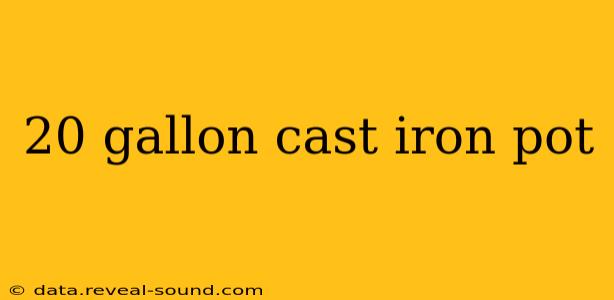 20 gallon cast iron pot