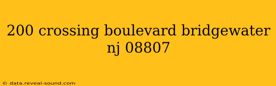 200 crossing boulevard bridgewater nj 08807