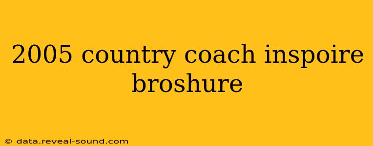 2005 country coach inspoire broshure