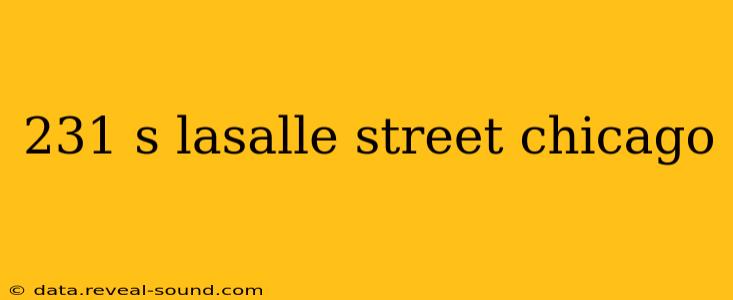 231 s lasalle street chicago