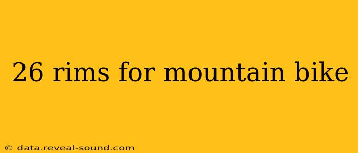 26 rims for mountain bike