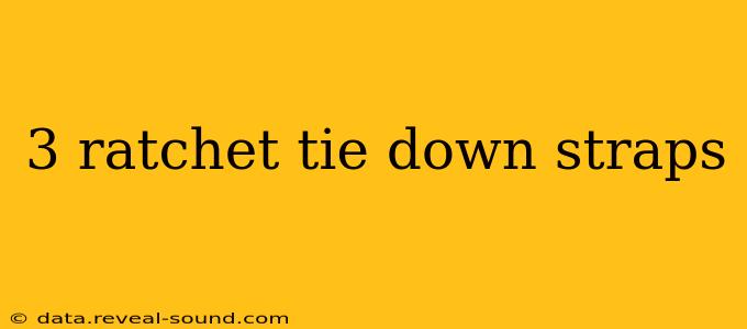 3 ratchet tie down straps