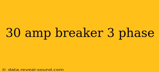 30 amp breaker 3 phase