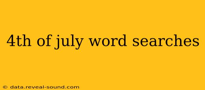 4th of july word searches