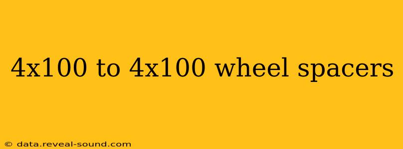 4x100 to 4x100 wheel spacers