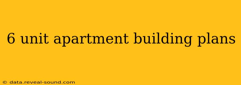 6 unit apartment building plans