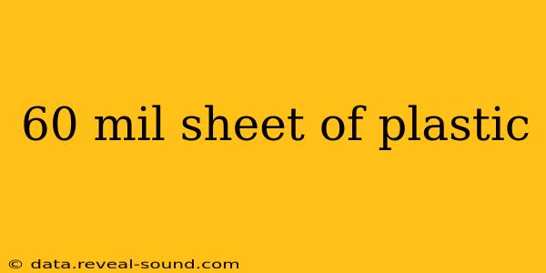 60 mil sheet of plastic