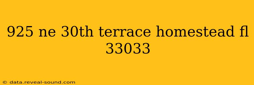 925 ne 30th terrace homestead fl 33033