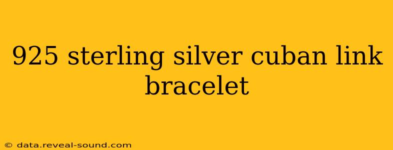 925 sterling silver cuban link bracelet
