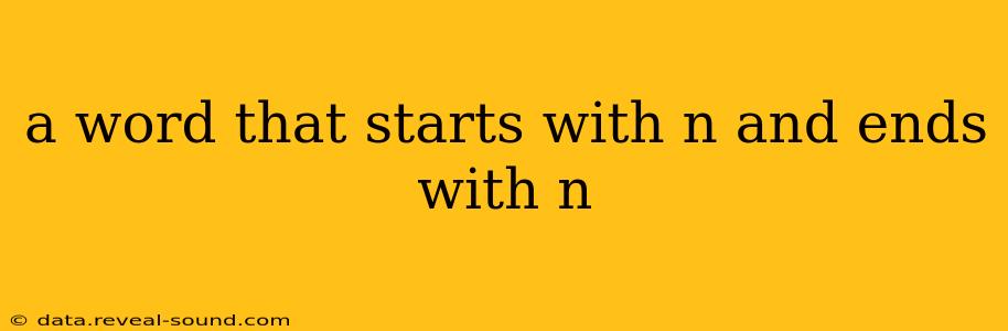 a word that starts with n and ends with n a word that starts with n and ends with n