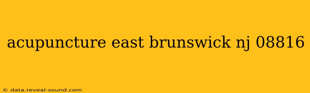 acupuncture east brunswick nj 08816