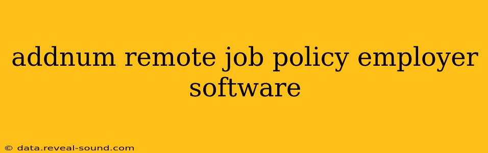 addnum remote job policy employer software