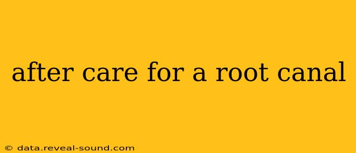 after care for a root canal