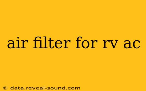 air filter for rv ac