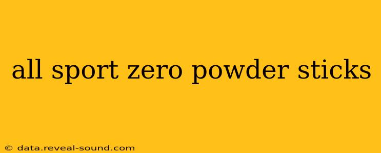 all sport zero powder sticks