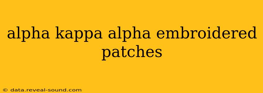 alpha kappa alpha embroidered patches