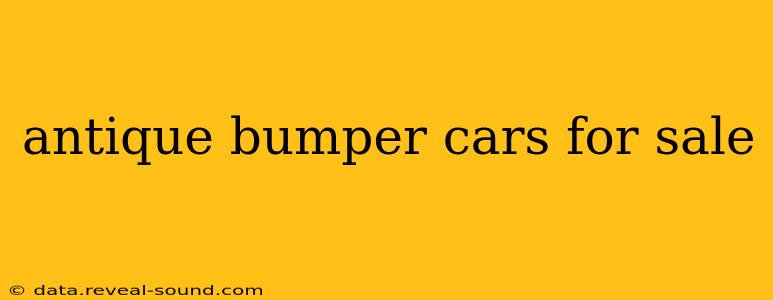 antique bumper cars for sale