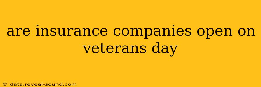 are insurance companies open on veterans day