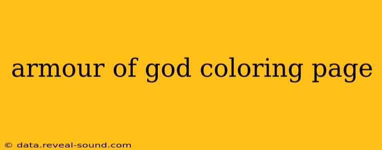 armour of god coloring page