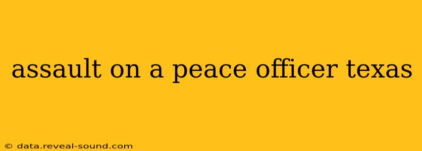 assault on a peace officer texas