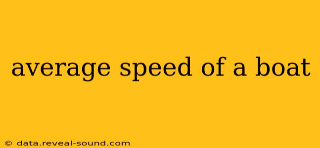 average speed of a boat