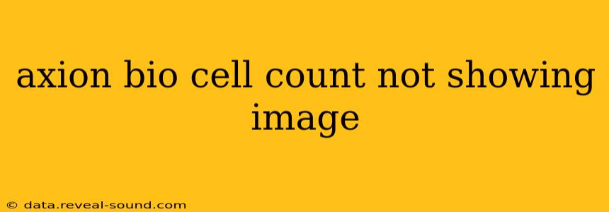 axion bio cell count not showing image