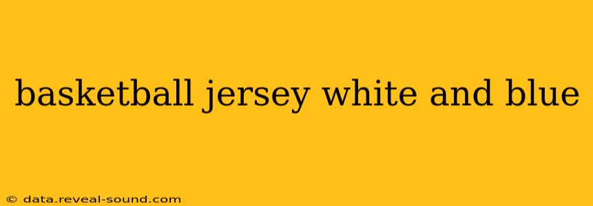 basketball jersey white and blue