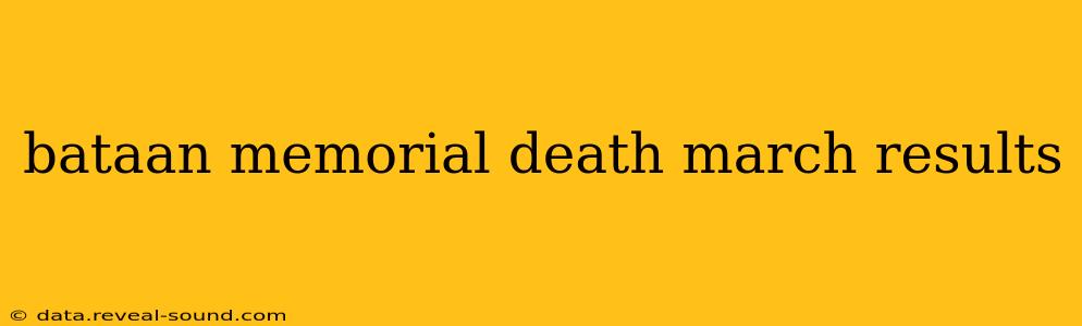 bataan memorial death march results