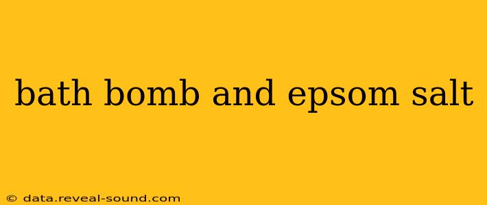 bath bomb and epsom salt