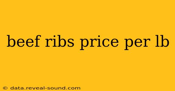 beef ribs price per lb