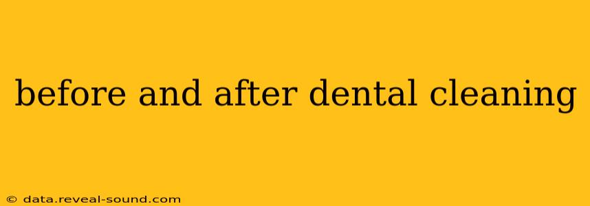 before and after dental cleaning