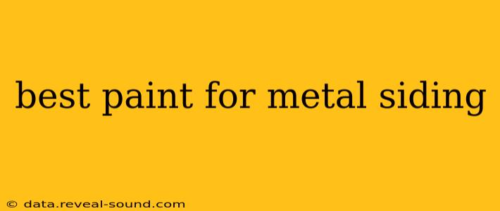 best paint for metal siding