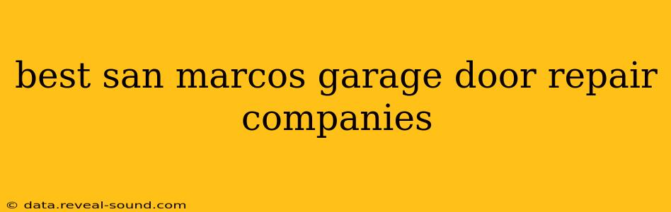 best san marcos garage door repair companies