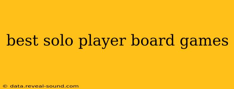 best solo player board games