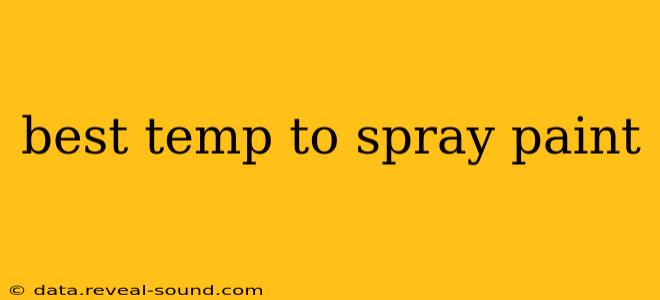 best temp to spray paint