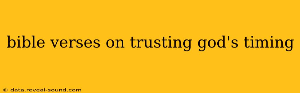 bible verses on trusting god's timing