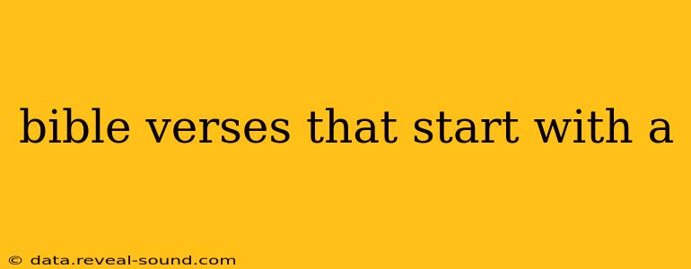 bible verses that start with a