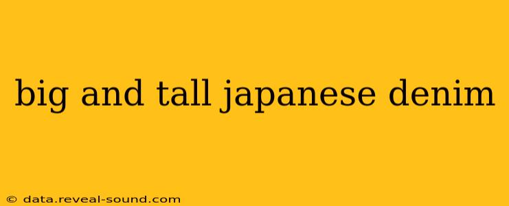 big and tall japanese denim
