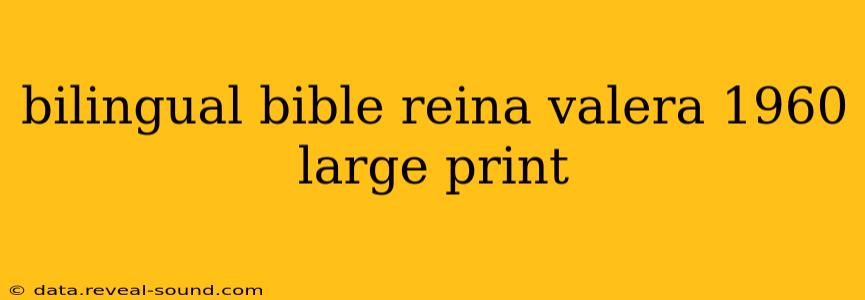 bilingual bible reina valera 1960 large print