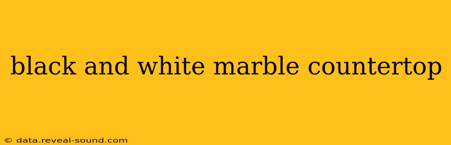 black and white marble countertop