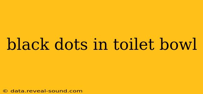 black dots in toilet bowl