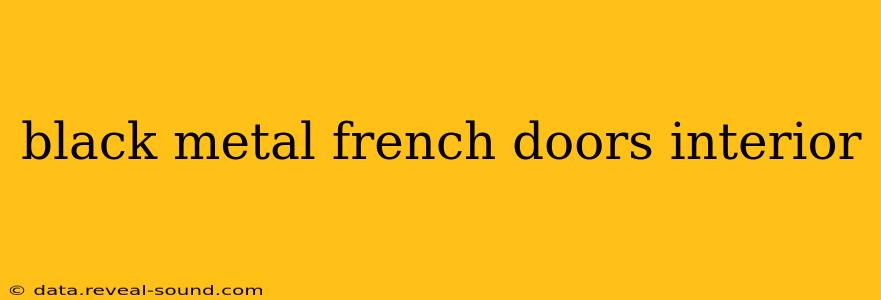 black metal french doors interior